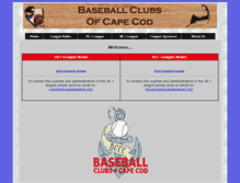 Tablet Screenshot of capebaseball.com